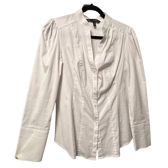 White House Black Market Tops - WHBM Long Sleeve White Blouse Sz 8